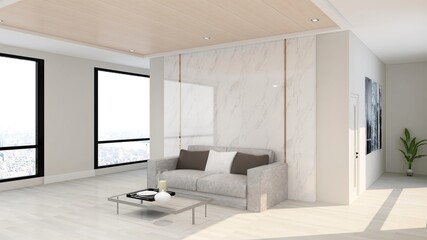 Fototapeta na wymiar office lobby waiting room 3d render the realistic design