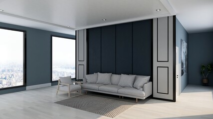 office lobby waiting room 3d render the realistic design