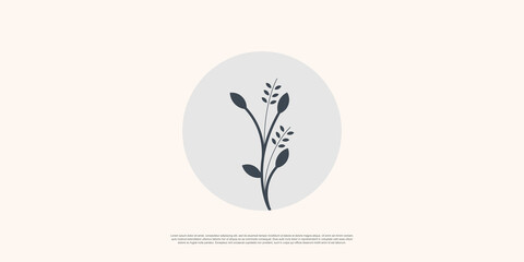Nature leaves logo collection with minimalism concept Premium Vector part 9