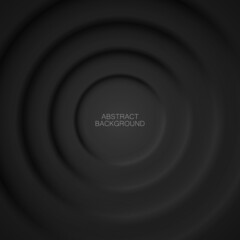 Abstract black background from circles in neomorphism style.