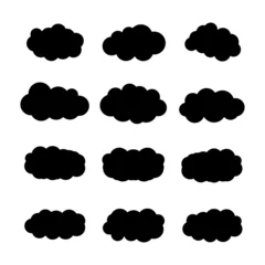 Rolgordijnen Set of clouds collection. Cloud icon. Cloud Vector, Cloud symbol. Vector illustration © KING GOD