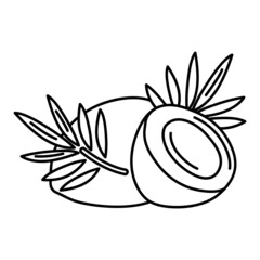 Badge  coconut. Vector image, eps