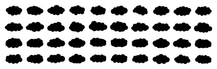 Selbstklebende Fototapeten Set of clouds collection. Cloud icon. Cloud Vector, Cloud symbol. Vector illustration © KING GOD