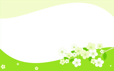 Spring background with flowers. 