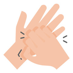 itchy palm flat icon