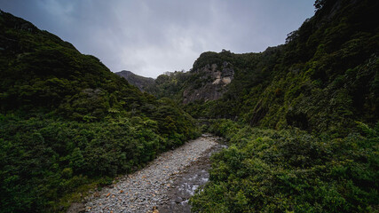 Fototapeta na wymiar New Zealand Majestic Misty Landscape