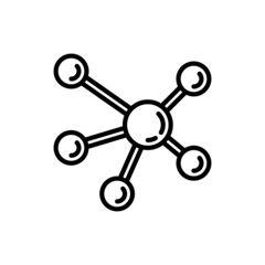 Connection, network, communication thin line icon. Vector illustration.