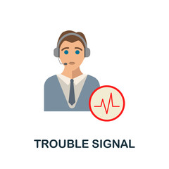 Trouble Signal flat icon. Colored sign from home security collection. Creative Trouble Signal icon illustration for web design, infographics and more