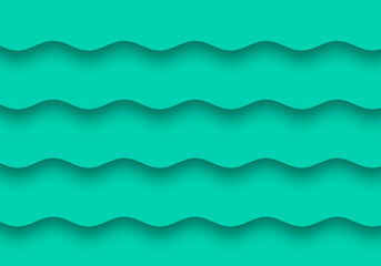 Fondo de capas azul en ondas y olas superpuestas.