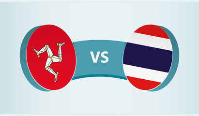 Isle of Man versus Thailand, team sports competition concept.