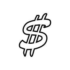 Dollar vector icon. Money illustration symbol. Currency sign or logo.