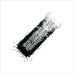 tire tracks vector