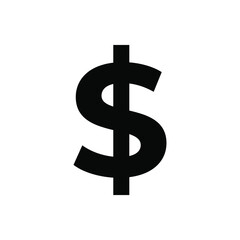 Obraz premium Dollar vector icon. Money illustration symbol. Currency sign or logo.