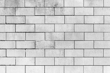 Old white stone brick wall texture for background