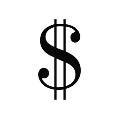 Dollar vector icon. Money illustration symbol. Currency sign or logo.