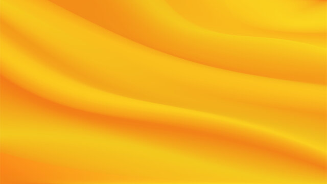 Abstract vector background luxury yellow cloth or liquid wave Abstract or yellow fabric texture background. Cloth soft wave. Creases of satin, silk, and cotton.