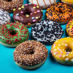 donuts with different flavors of icing