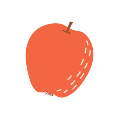 Hand-drawn vector apple. Harvesting concept.