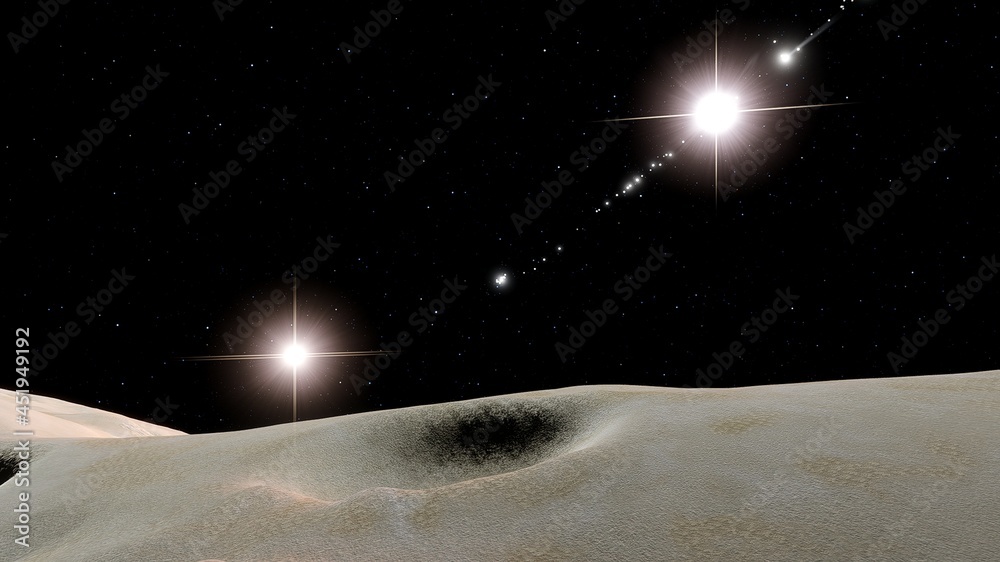 Canvas Prints beautiful view from an exoplanet, a view from an alien planet, a computer-generated surface, a fanta