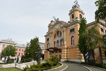 Fototapeta premium Bas-relief,Statue,sculpture, at the Romanian Opera House in Cluj,Romania,2017
