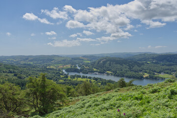 Lake Windermere from mid way up Gummer's How