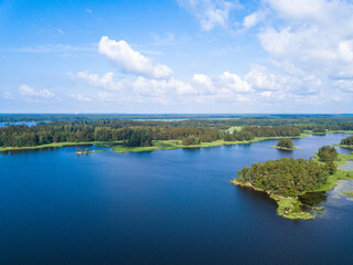 Panoramic sunny day in Finnish archipelago