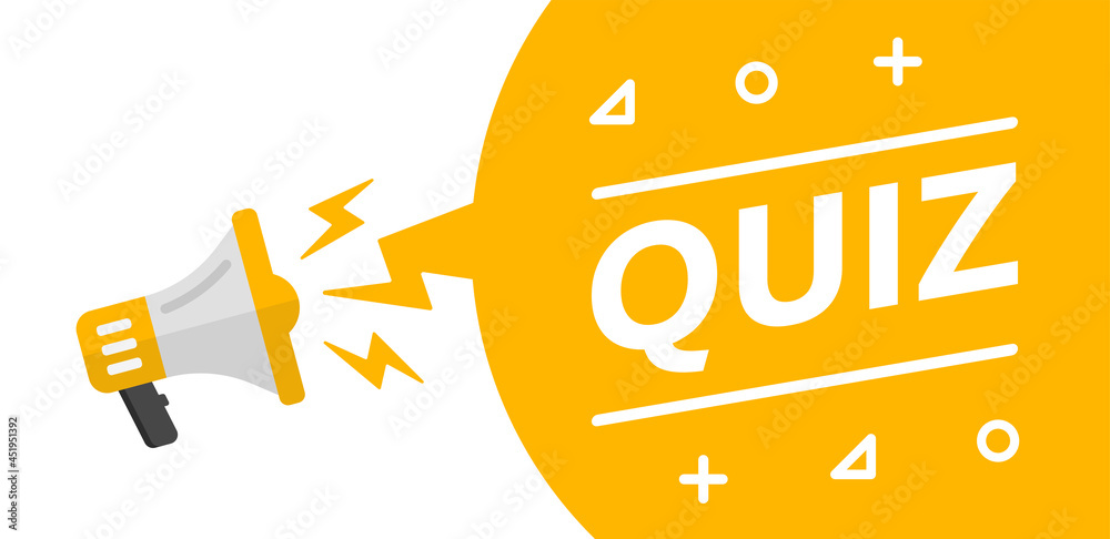 Poster Quiz vector illustration. Speech sign with Quiz text.