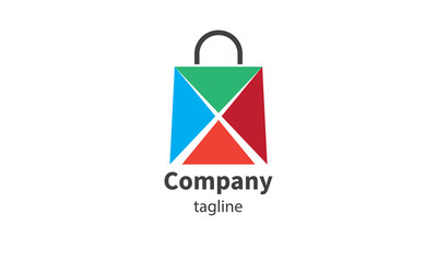 Premium vector shopping bag logo, icon design