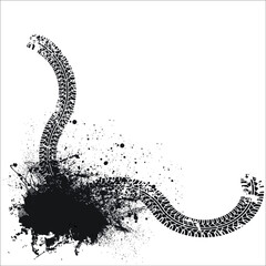 tire tracks vector