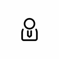 Person businessman account leader Outline Icon, Logo, and illustration
