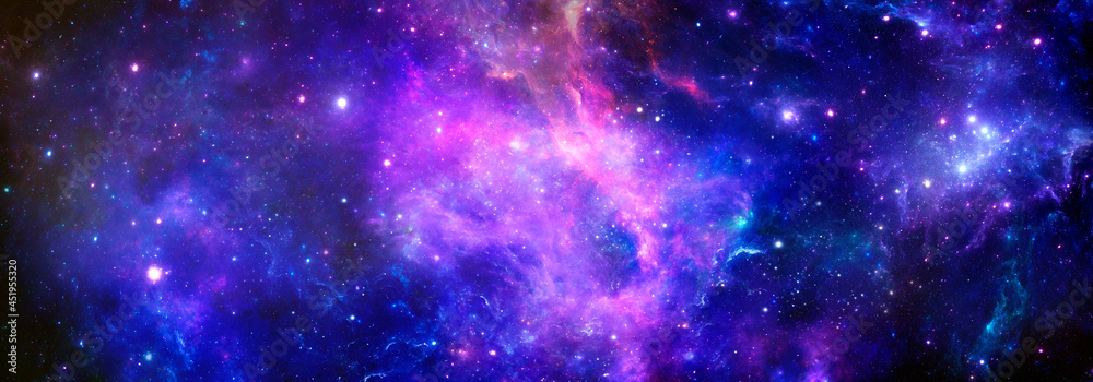 Canvas Prints a deep space nebula with bright stars in the universe