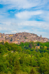 Fototapeta na wymiar Perugia (Italy) - A characteristic views of historical center in the beautiful medieval and artistic city, capital of Umbria region, in central Italy.