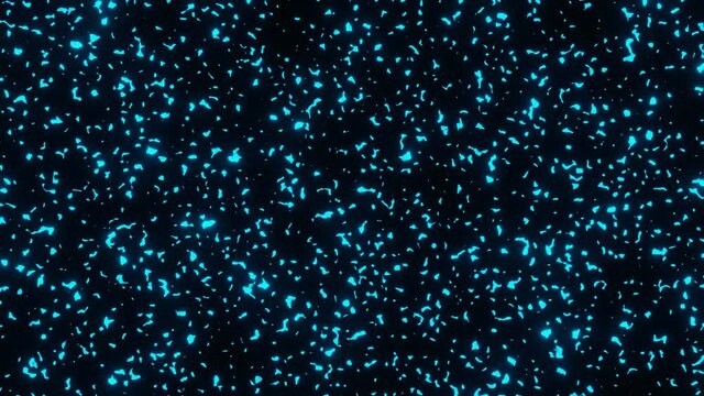 Abstract Realistic glitter blue fire particles lights texture in dark background 3D rendering