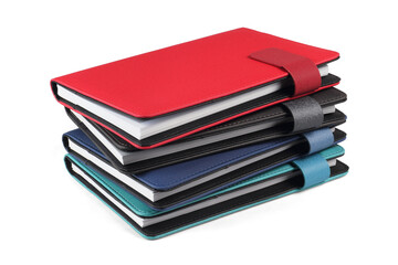Stack of Colourful Diaries