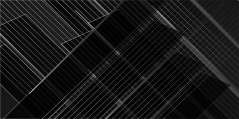 Modern black background with white lines