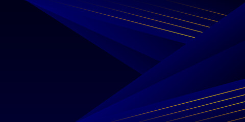 Modern blue background with gold lines