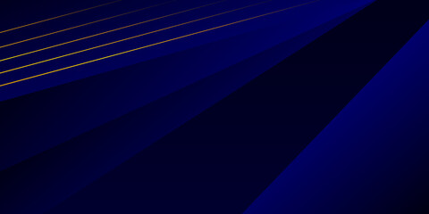 Modern blue background with gold lines