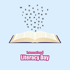 vector illustration for world Literacy day