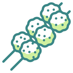 meatball blue line icon