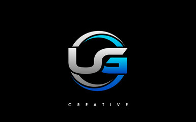 UG Letter Initial Logo Design Template Vector Illustration