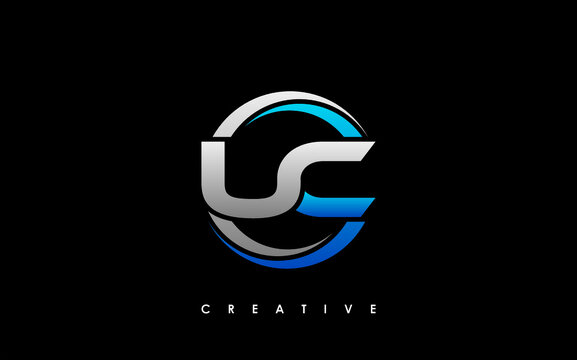 UC Letter Initial Logo Design Template Vector Illustration