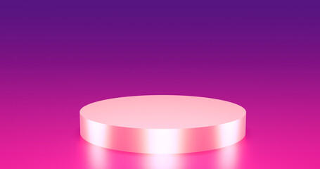 The podium is realistic. 3d rendering.