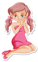 Cute fairy cartoon character sticker