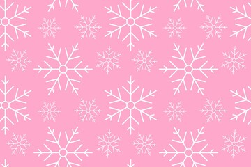 Naklejka na ściany i meble Abstract Snowflake Seamless Pattern Design