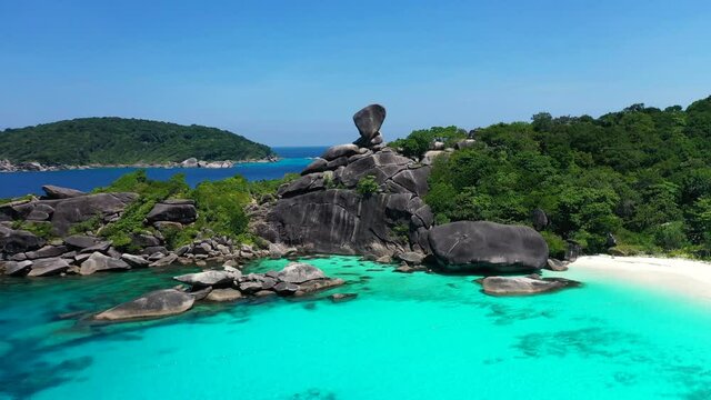 Similan Islands, beautiful white sand beach, Tropical beach,  Andaman Sea, Phuket, Thailand