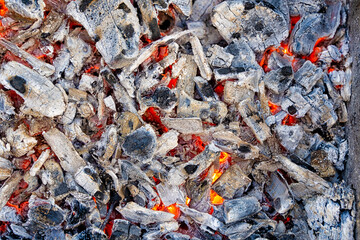 Smoldering embers as a background image