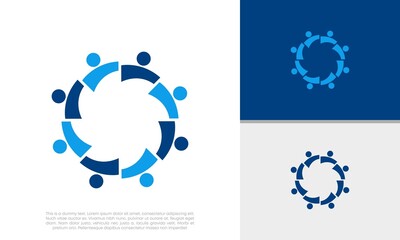 Human Resources Consulting Company, Global Community Logo. Social Networking logo designs. 