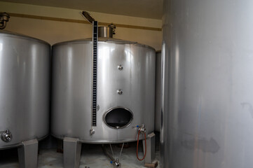 Winemaking in oldest wine region in world Douro valley in Portugal,  production of red, white and port wine.