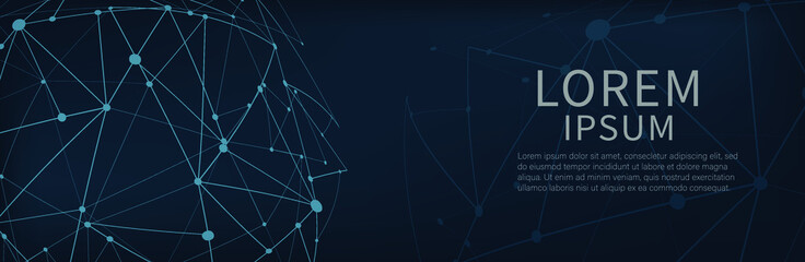 Abstract vector background. Card in a futuristic style. Elegant background for business presentations. Lines, point, plane in 3D space. security protection. global news. vector