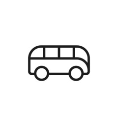 minibus line icon. passenger transport symbol. isolated vector image
